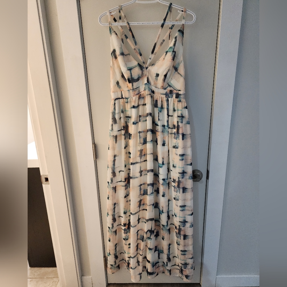 Pink Blue Print RW&CO dress size 8